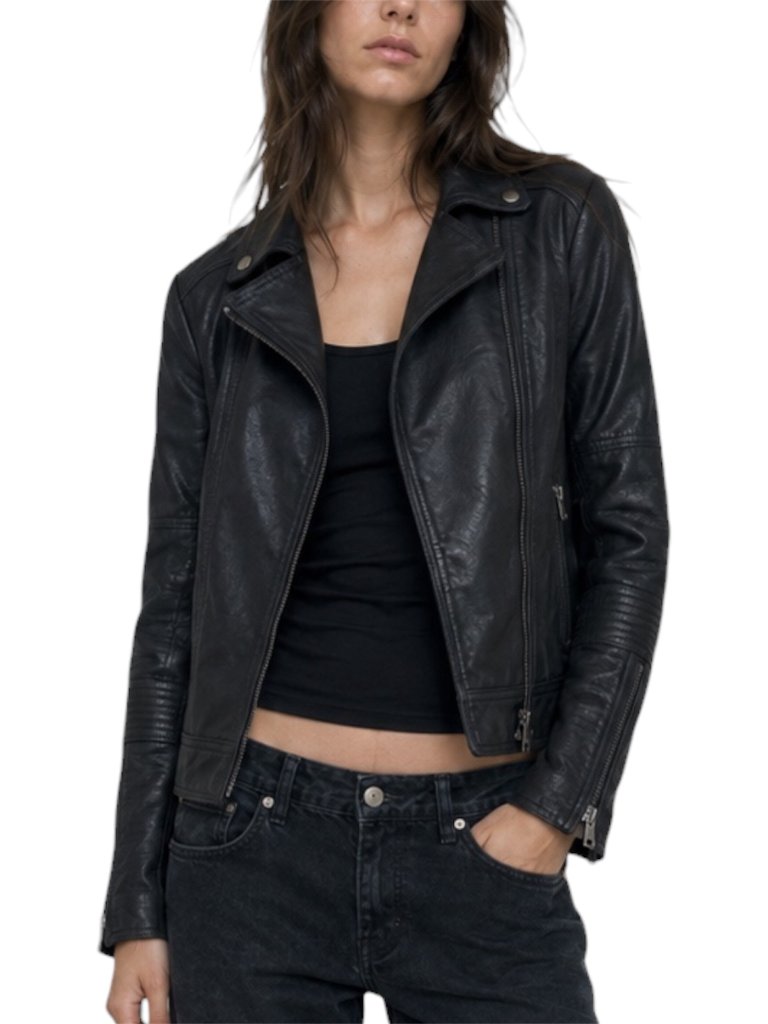 Xs Anthropologie Marrakech Black Faux Leather Moto Jacket